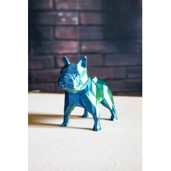 Statuette chien Bouledogue Français décoration low poly figurine french bulldog