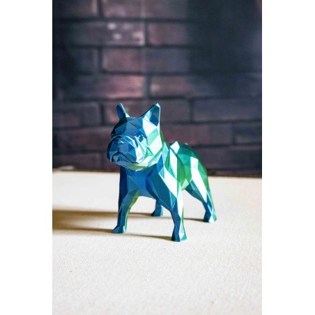 Statuette chien Bouledogue Français décoration low poly figurine french bulldog