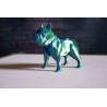 Statuette chien Bouledogue Français décoration low poly figurine french bulldog