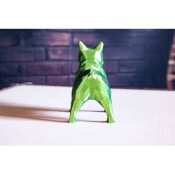 Statuette chien Bouledogue Français décoration low poly figurine french bulldog