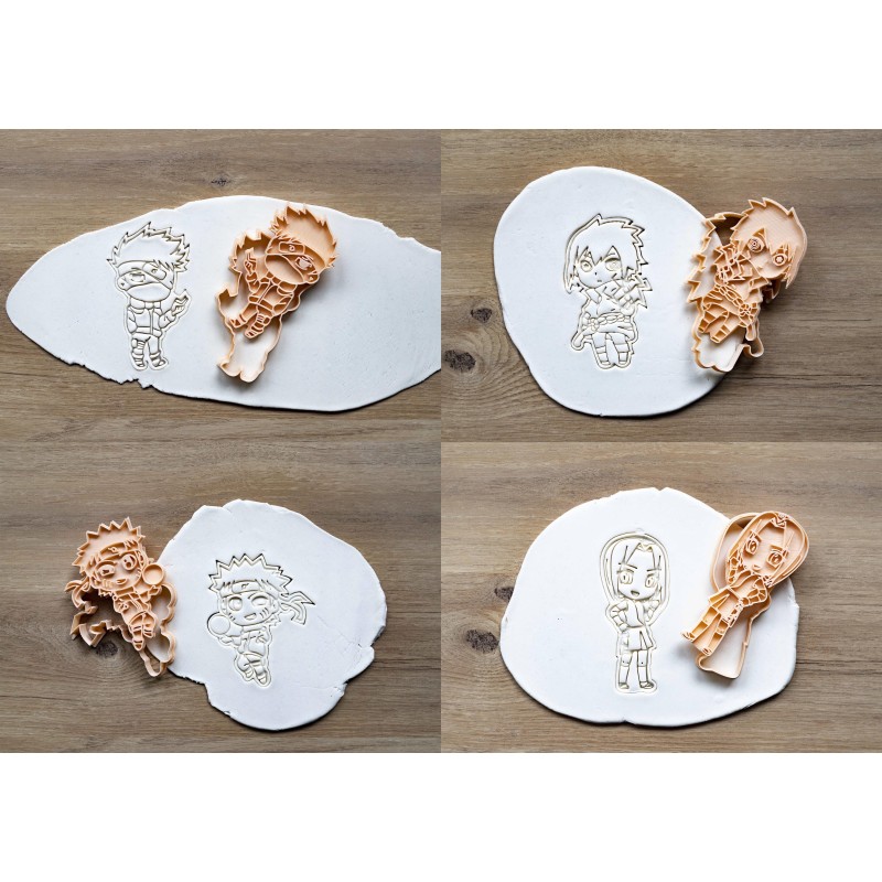 Emporte pièce Naruto Lot 4 cookie cutter Sasuke Sakura Kakashi cookie cutter