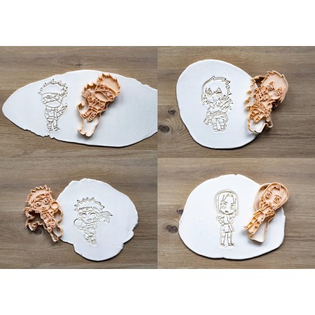 Emporte pièce Naruto Lot 4 cookie cutter Sasuke Sakura Kakashi cookie cutter