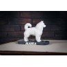 Statuette Samoyède décoration low poly Nom personnalisable