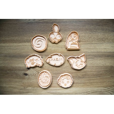 Emporte-pièces Disney Moana Lot 8 cookie cutter Vaiana Hei-Hei Maui Toddler Moana Vaiana