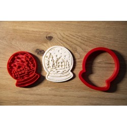 Emporte pièce Noël lot x 4 - Cookie cutter Christmas : Bonnet boule à neige gants Sweat Renne Moufles