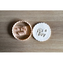 Baby shower It's a Boy - Emporte pièce Cookie cutter - Annonce sexe C'est un Garçon