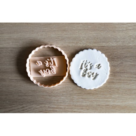 Baby shower It's a Boy - Emporte pièce Cookie cutter - Annonce sexe C'est un Garçon
