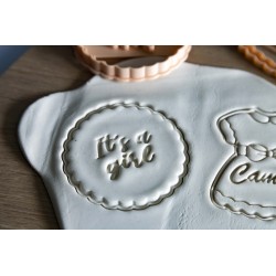 Baby shower It's a Girl - Emporte pièce Cookie cutter - Annonce sexe C'est une fille