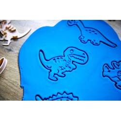 Emporte pièce Lot 4 cookie cutter Dinosaure T-Rex Diplodocus Triceratops Stégosaure