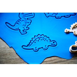 Emporte pièce Lot 4 cookie cutter Dinosaure T-Rex Diplodocus Triceratops Stégosaure