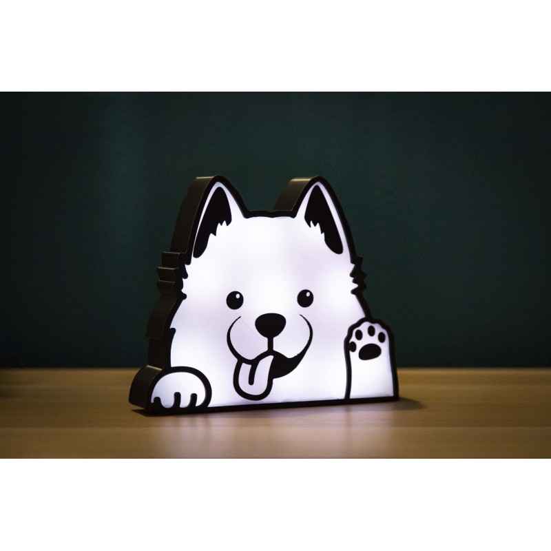 Samoyède veilleuse décoration lampe LED Bluetooth