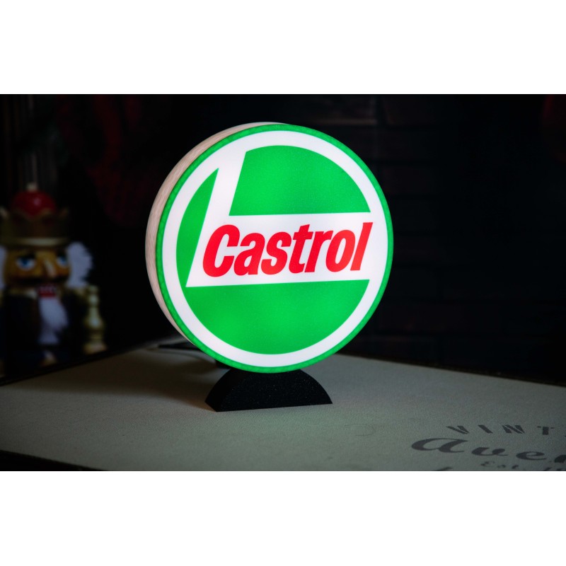 Lampe Castrol décoration vintage garage - Enseigne Castrol rétro