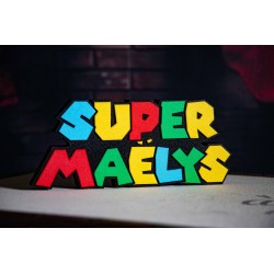 Prénom personnalisable style SUPER MARIO BROS - Prénom Nintendo Super Mario