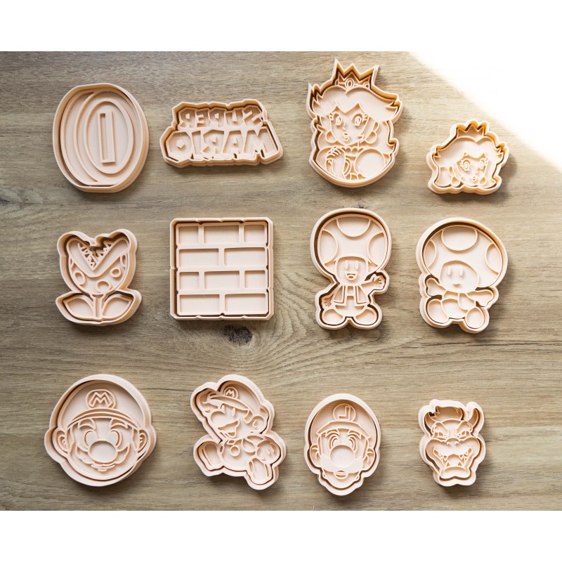 Lot x 12 Emporte-pièces Super Mario Bros Nintendo