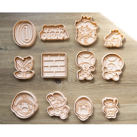 Lot x 12 Emporte-pièces Super Mario Bros Nintendo