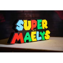 Prénom personnalisable style SUPER MARIO BROS - Prénom Nintendo Super Mario