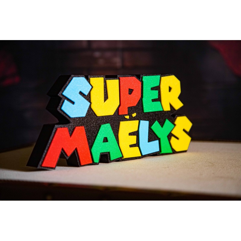 Prénom personnalisable style SUPER MARIO BROS - Prénom Nintendo Super Mario