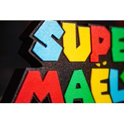 Prénom personnalisable style SUPER MARIO BROS - Prénom Nintendo Super Mario