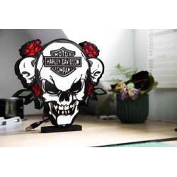 Lampe Harley Davidson Skull décoration veilleuse LED Bluetooth
