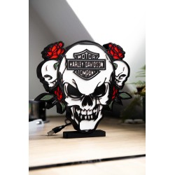Lampe Harley Davidson Skull décoration veilleuse LED Bluetooth